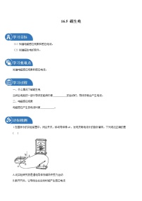 初中物理鲁教版 (五四制)九年级下册第五节 磁生电学案及答案