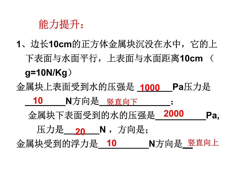 2022年教科版八年级物理下册第10章第3节科学探究：浮力的大小课件 (4)第4页