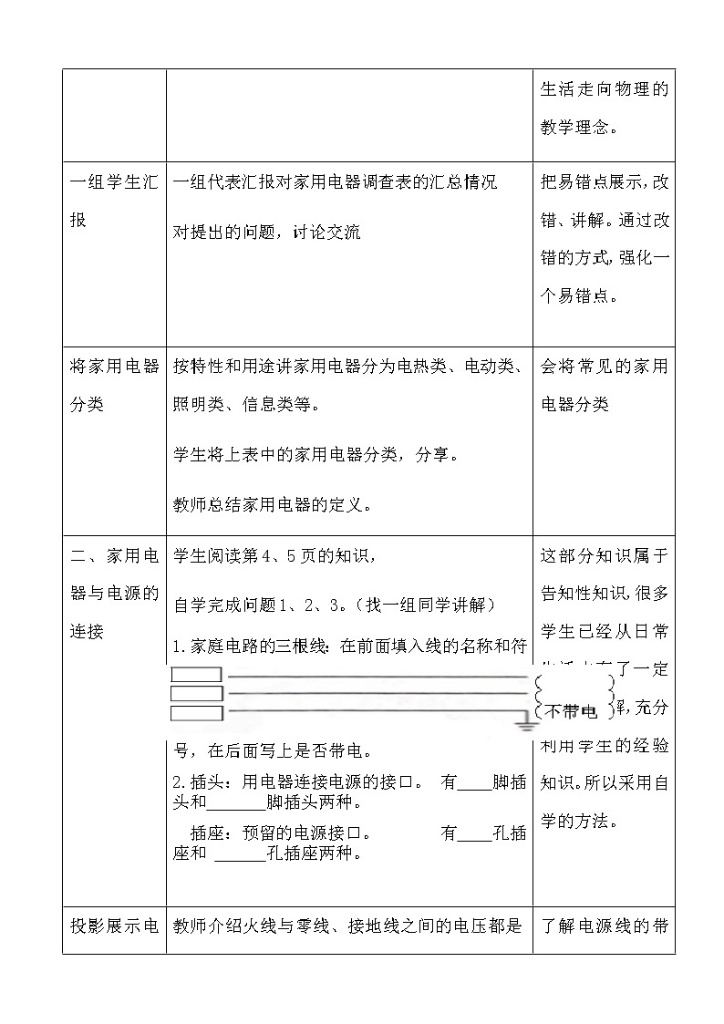 教科版物理九年级下册 9.1 家用电器教案03