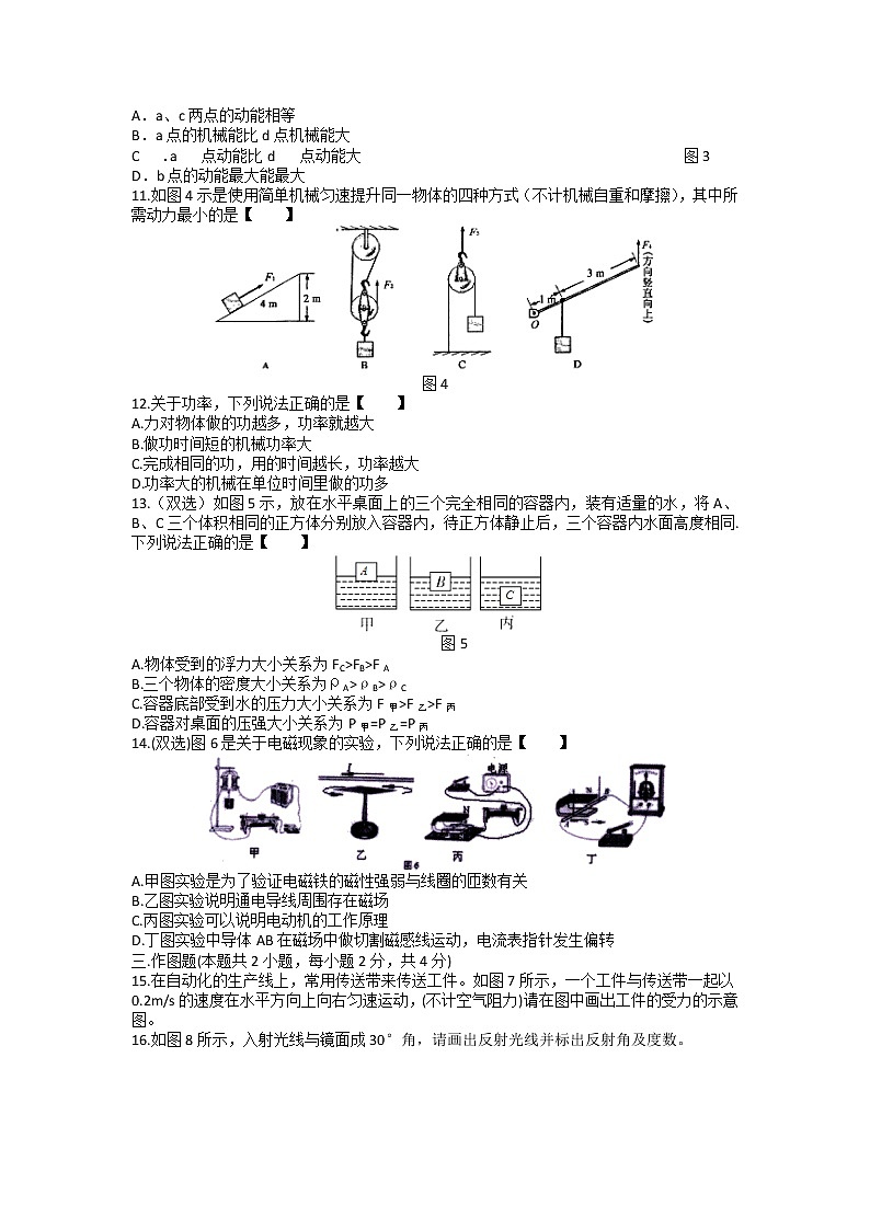 2022年河南省镇平县一模调研测试物理试卷第2页