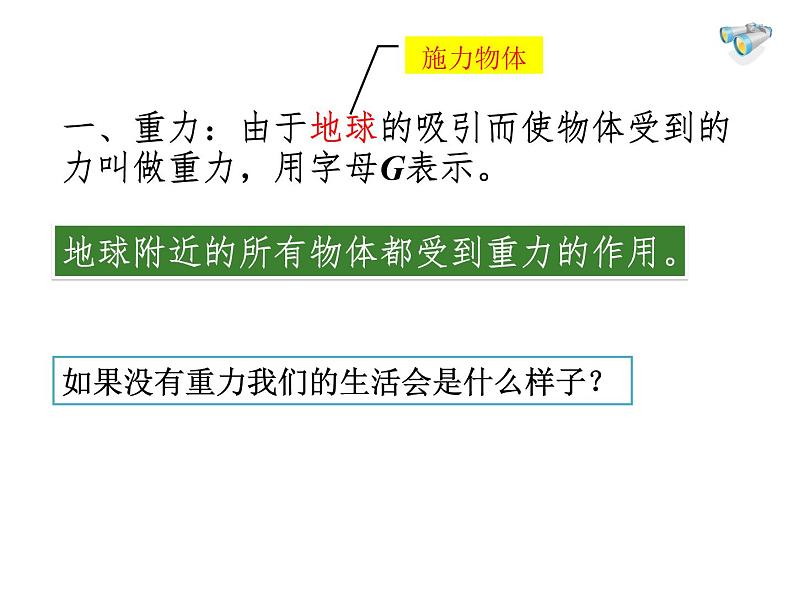 初中物理人教版八年级下册 第3节重力2 课件第4页