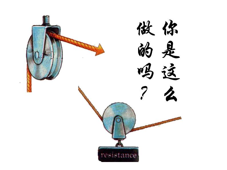初中物理人教版八年级下册 第2节滑轮2 课件第5页