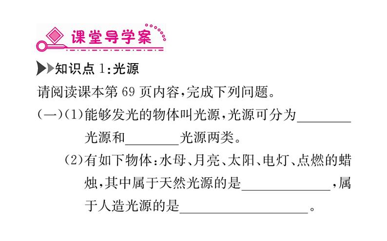 初中物理人教版八年级上册第4章复习练习课件PPT第3页