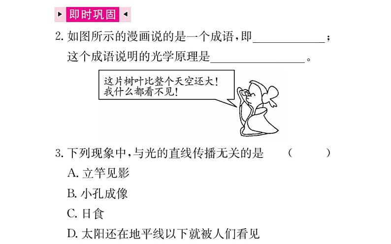 初中物理人教版八年级上册第4章复习练习课件PPT第6页