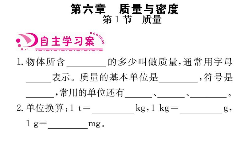 初中物理人教版八年级上册第6章复习练习课件PPT第2页