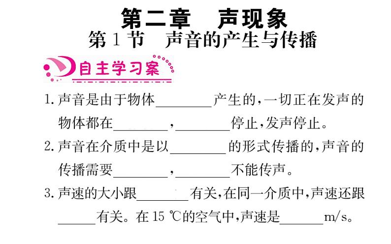 初中物理人教版八年级上册第2章复习练习课件PPT第2页