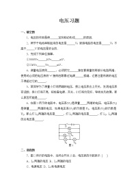 人教版九年级全册第1节 电压课后作业题