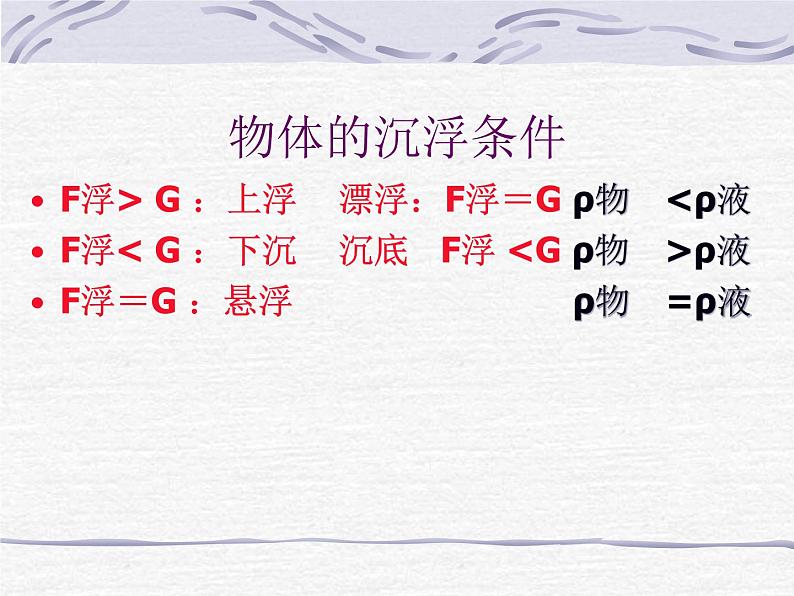 北师大版八下物理 8.6物体的浮沉条件 课件07