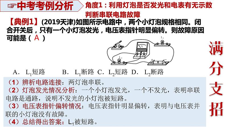 2022年中考物理二轮复习课件电路故障问题第3页