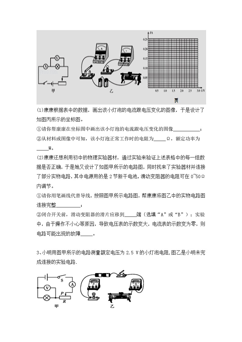 2022年中考复习物理能力训练15-电阻测量实验第2页