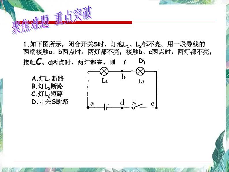 中考物理复习 电流 电路 电压 优质复习课件第8页