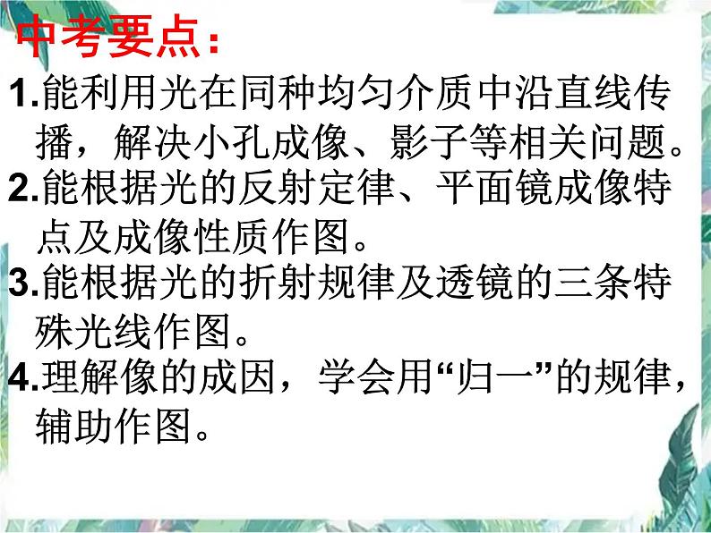 中考物理专题复习 光学作图专题 优质课件第2页