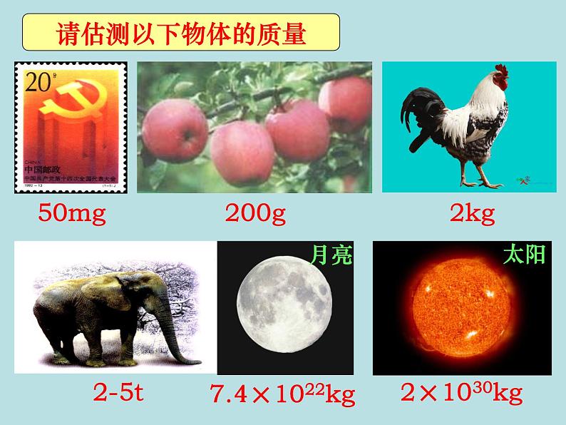 苏科版八下物理 6.1物体的质量  课件08