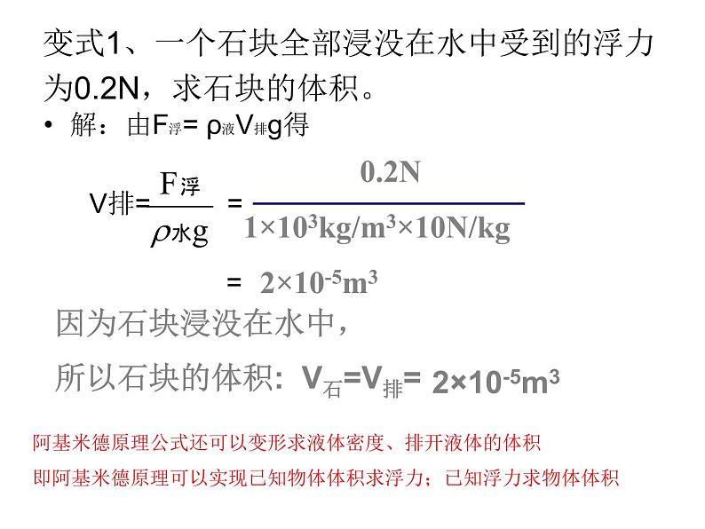 苏科版八下物理 10.4浮力 计算题复习 课件08