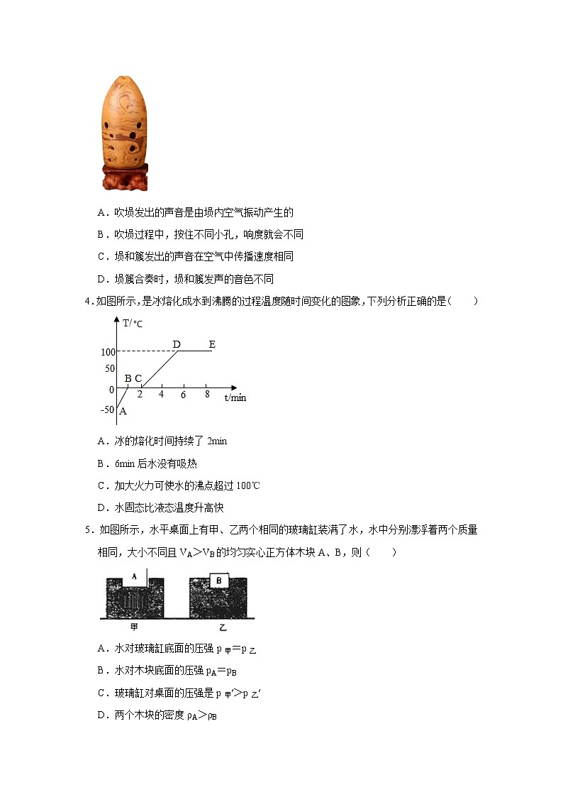 2022年山东省济宁市高新区中考物理一模试卷(word版无答案)02
