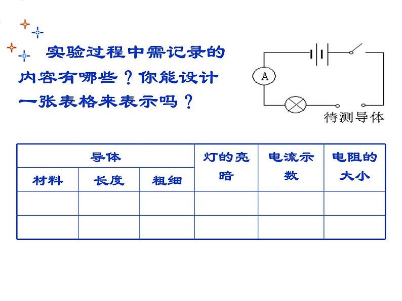 北师大版九年级全册物理  11.7 探究--影响导体电阻大小的因素  课件06