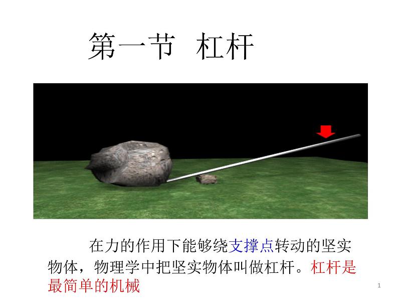 教科版八下物理  11.1 杠杆 课件01