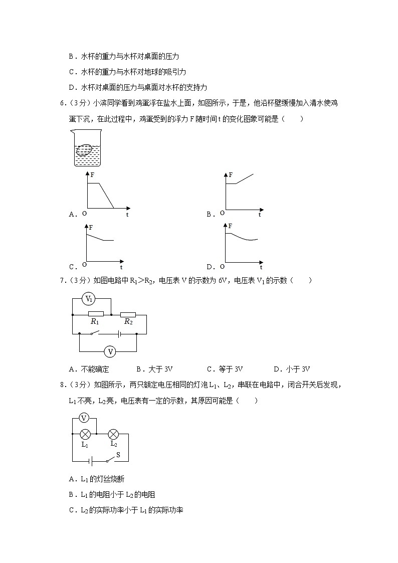 2022年贵州省毕节市中考物理一模试卷（含答案）02