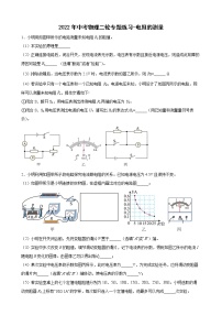 2022年中考物理二轮复习专题练习-电阻的测量