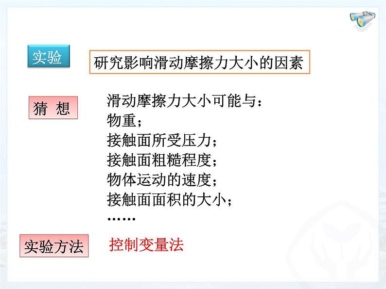 北师大版八下物理 7.6学生实验 探究 摩擦力的大小与什么有关 课件第7页