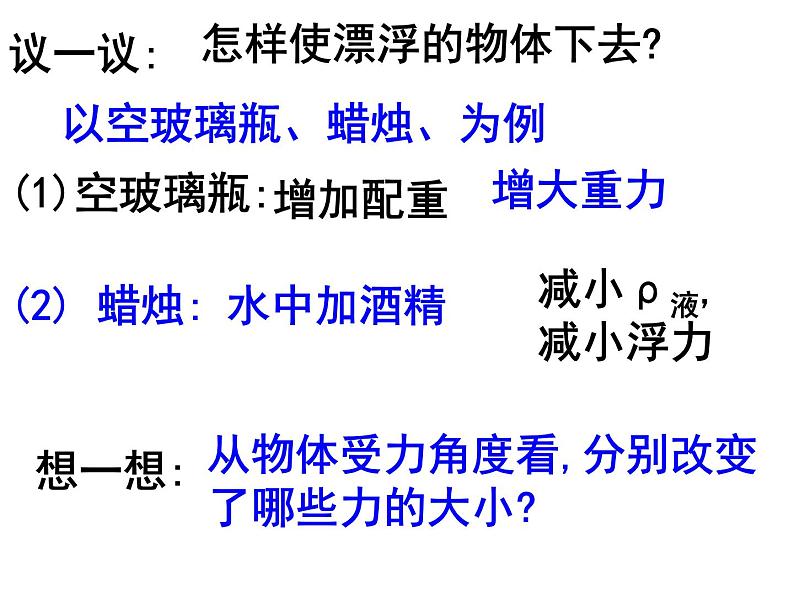 苏科版八年级下册物理 10.5物体的浮于沉 课件第4页