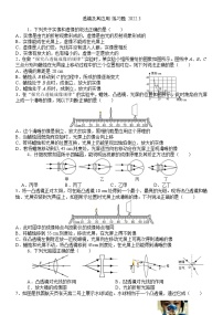 2022年中考物理二轮复习练习透镜及其应用