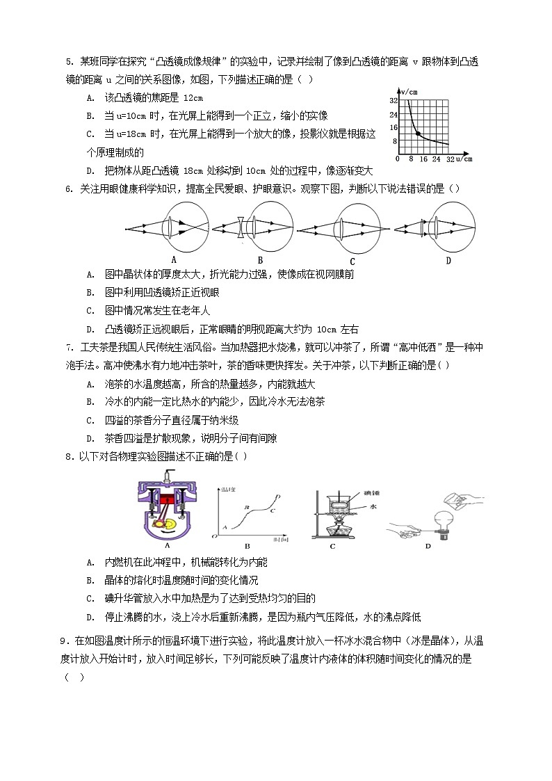 2022年物理中考备考+声光热学专题卷02