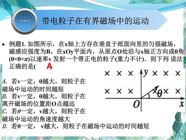 物理专题复习 磁场专题复习课件05