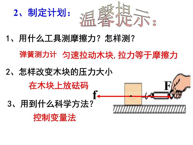 北师大版八下物理 7.6学生实验 探究 摩擦力的大小与什么有关 课件第6页