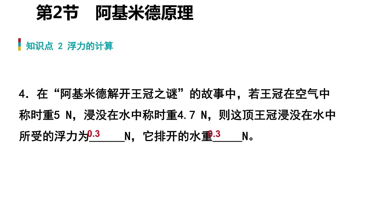 第十章第2节《阿基米德原理》人教版初中物理八年级下册课件PPT第7页