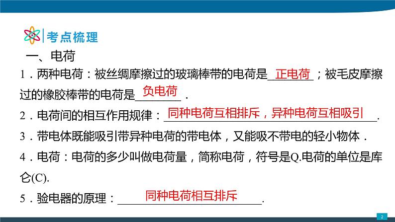 2022年中考物理专题复习3电流和电路课件PPT第2页