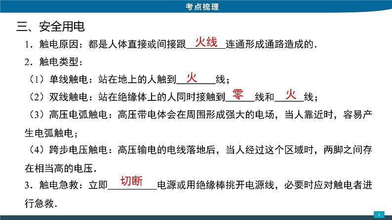 2022年中考物理二轮专题复习八生活用电课件PPT第5页