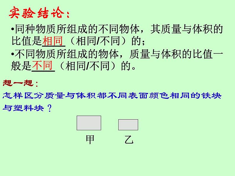 苏科版八年级下册物理 6.3物质的密度 课件第7页