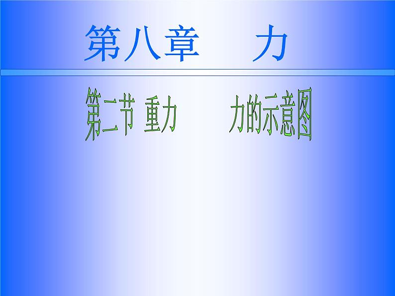 苏科版八年级下册物理 8.2重力 力的示意图 课件01