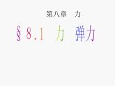 蘇科版八年級下冊物理 8.1力 彈力 課件