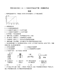 2022年山东省枣庄市市中区初中学业水平第一次模拟考试物理试题