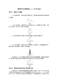 2022中考物理综合复习专项练习  重难考点加练(2)——力与运动