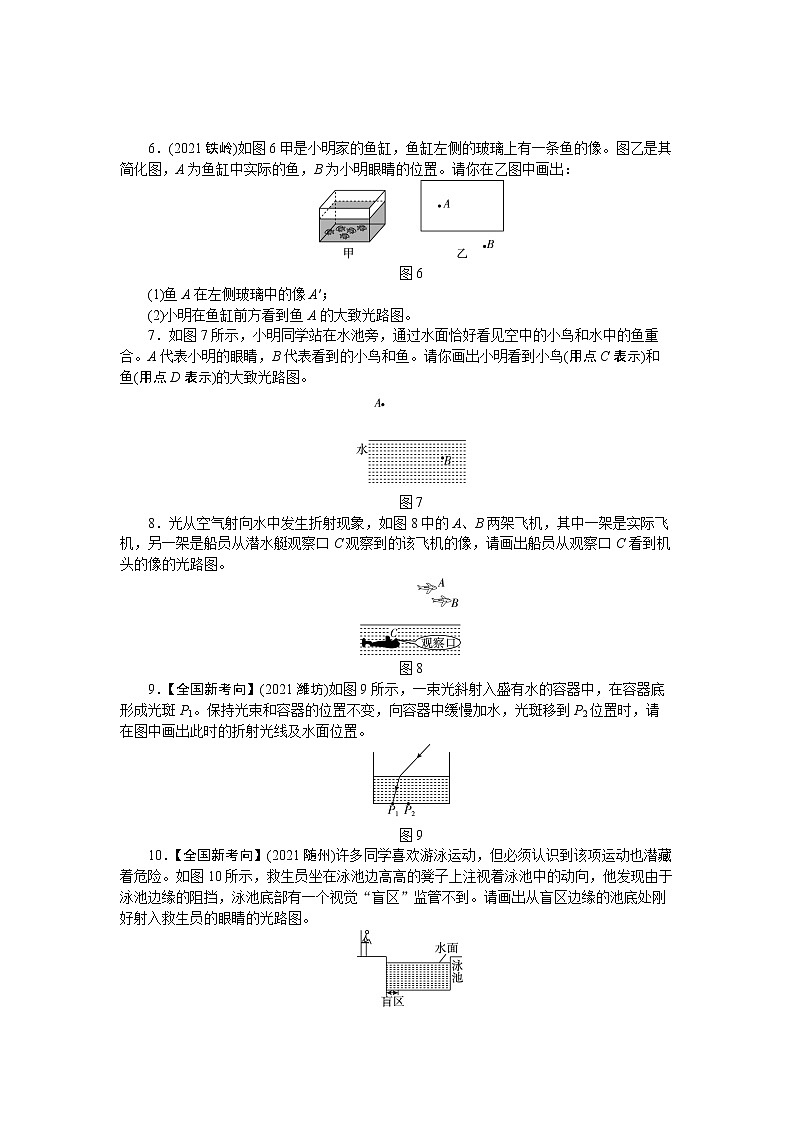 2022中考物理综合复习专项练习  重难考点加练(1)——光现象作图第2页