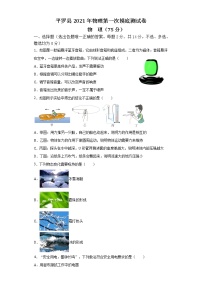 2022年宁夏石嘴山市平罗县初中学业水平模拟（一）物理试题