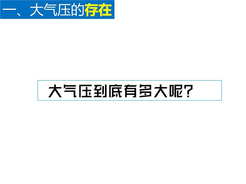 初中物理 沪教课标版 九年级上册 大气压强 省优课件08