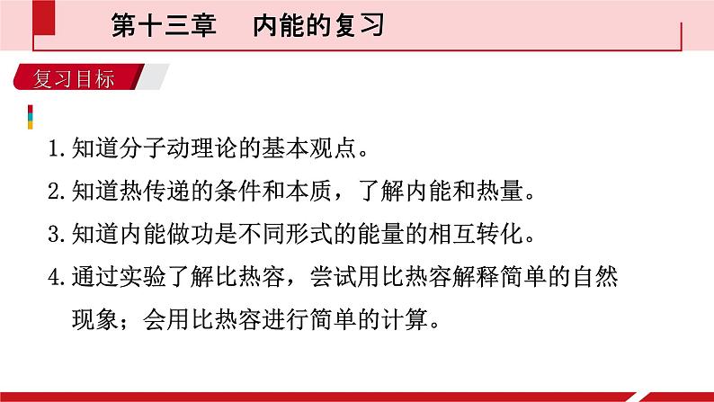 初中物理 人教2011课标版 九年级全 本章复习课 《内能的复习》课件 省优课件第2页