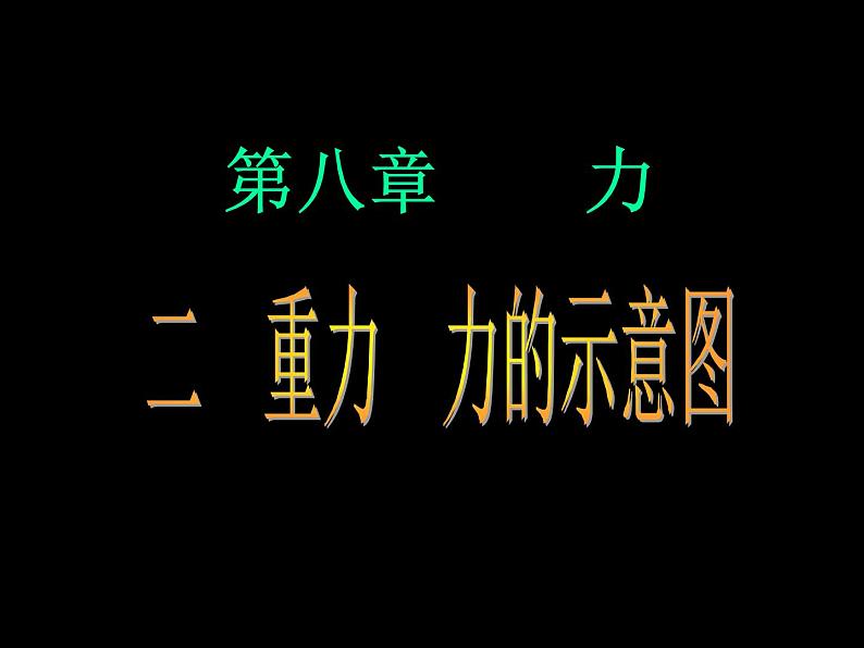 苏科版八下物理 8.2重力 力的示意图 课件01