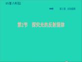 2021秋八年级物理上册第3章光和眼睛3.2探究光的反射规律课件+教案+学案+素材打包11套新版粤教沪版