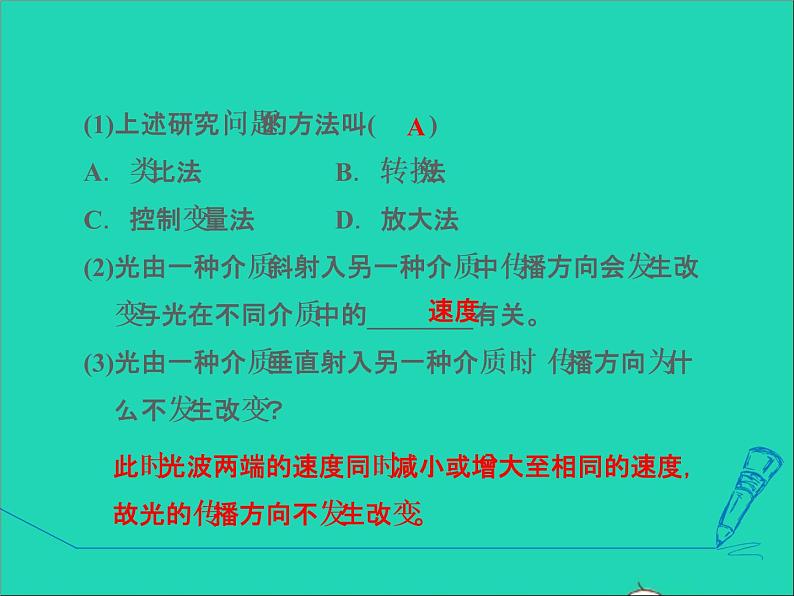 2021秋八年级物理上册第3章光和眼睛3.4探究光的折射规律课件+教案+学案+素材打包13套新版粤教沪版05