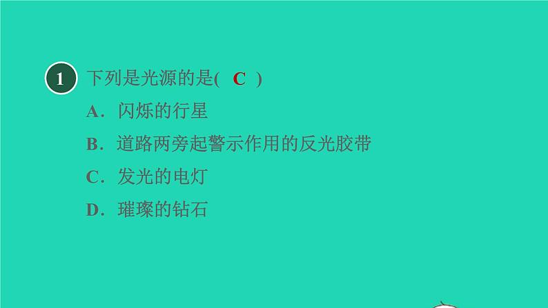 2021秋八年级物理上册第3章光和眼睛3.1光世界巡行习题课件新版粤教沪版20220208127第4页