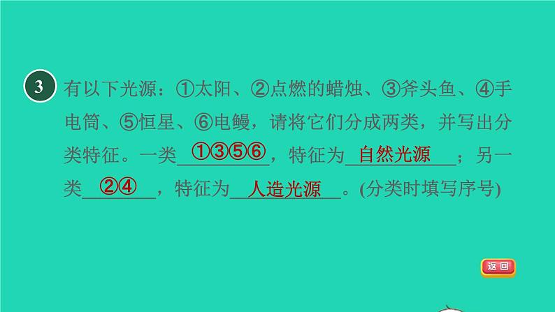 2021秋八年级物理上册第3章光和眼睛3.1光世界巡行习题课件新版粤教沪版20220208127第8页