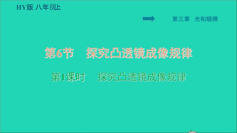 2021秋八年级物理上册第3章光和眼睛3.6探究凸透镜成像规律课件+教案+学案+素材打包13套新版粤教沪版01