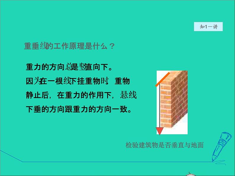 2021秋八年级物理全册第6章熟悉而陌生的力第4节来自地球的力第2课时重力的方向和作用授课课件新版沪科版05