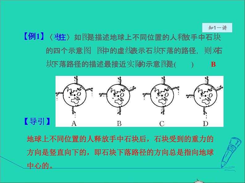 2021秋八年级物理全册第6章熟悉而陌生的力第4节来自地球的力第2课时重力的方向和作用授课课件新版沪科版08