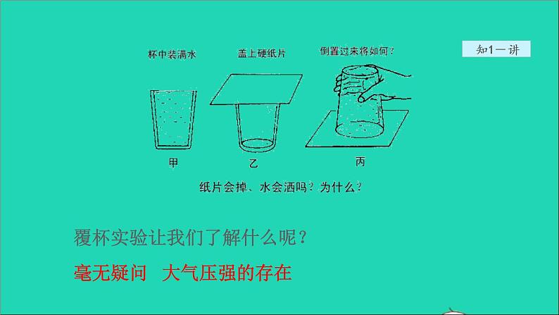 2021秋八年级物理全册第8章压强第3节空气的力量授课课件新版沪科版第8页